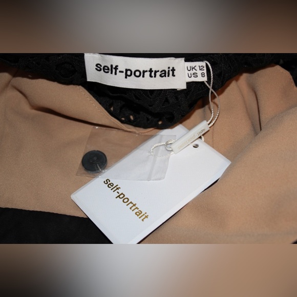 NEW SELF PORTRAIT GUIPURE LACE TEAL TIERED PARTY DRESS NWT! - Picture 8 of 8